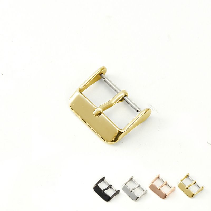 Hebilla de pasador con punto, accesorios para reloj, hebilla de acero inoxidable 316L con galvanoplastia IP, 8, 22 mm_voghion.com