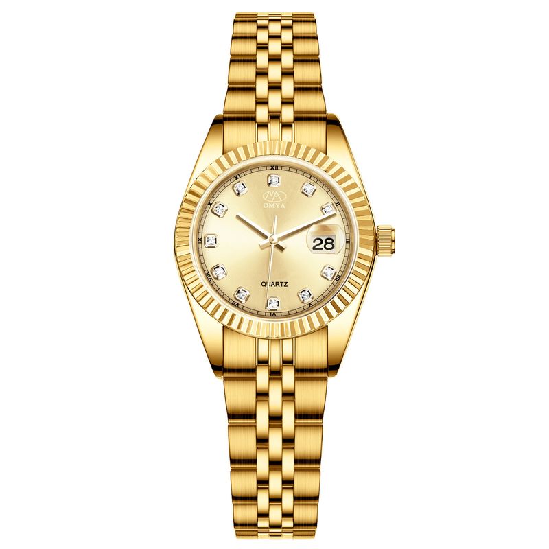 Reloj de cuarzo genuino para mujer, resistente al agua, con calendario_voghion.com
