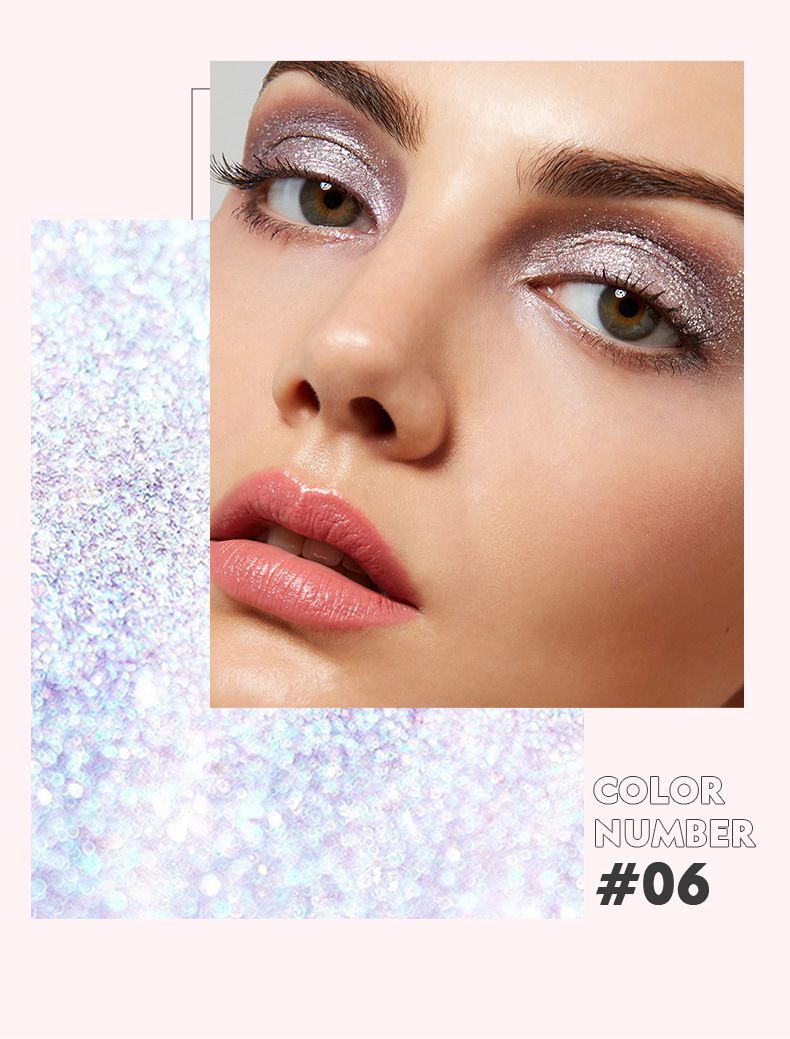 Pudaier Ombretto Liquido Lucido Monocolore Trucco da Palco Viso Corpo Glitter 12 Colori Ombretto Liquido Scintillante Luccicante_voghion.com