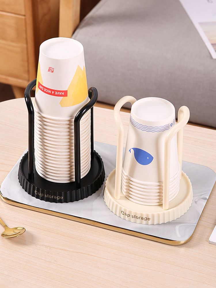 Disposable Paper Cup Holder Rack, Desktop Storage Organizer For Living And Dining Room, Space Saving Cup Taker_voghion.com