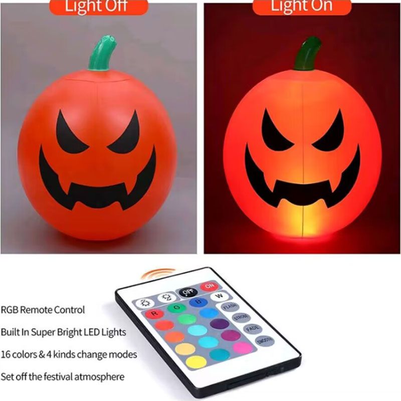Halloween Inflatable Ornament Outdoor Courtyard Lawn Decoration Luminous Pumpkin Lantern Air Model_voghion.com