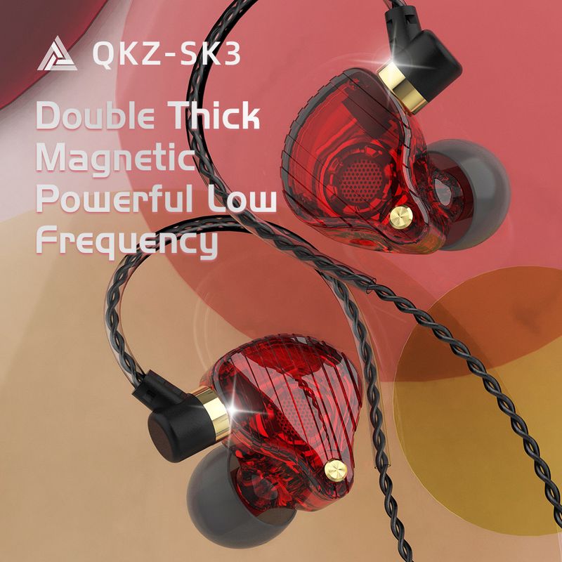 Unbeatable Quality QKZ SK3 Dynamic HiFi With Microphone And Remote Control For Mobile Phones, Computer Games, In Ear Sports Music Earphones_voghion.com