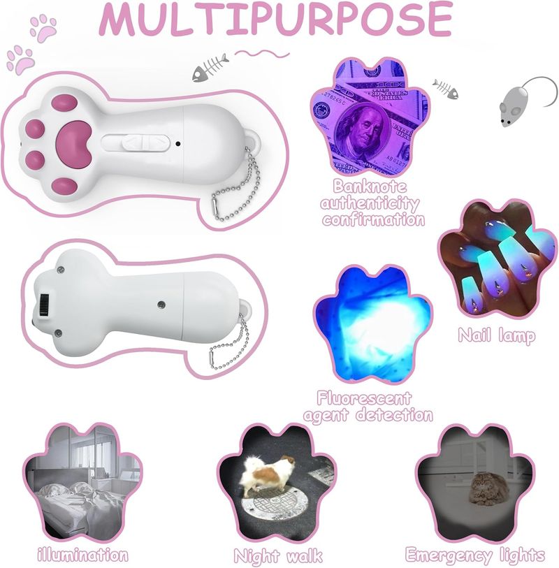 FYNIGO Interaktives Katzenspielzeug für Hauskatzen und -hunde, 7-in-1-Katzenspielzeug zum Jagen und Trainieren per USB_voghion.com