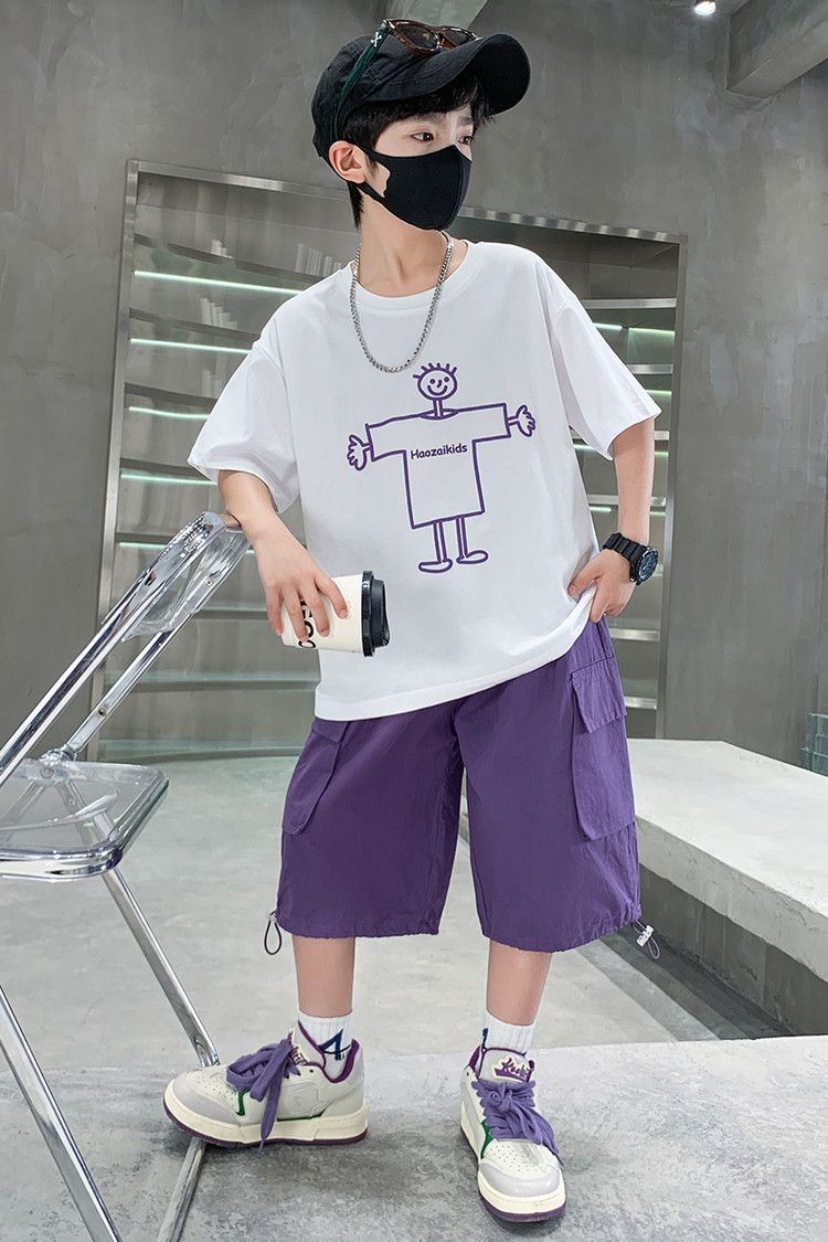 Boys' Summer 2-Piece Outfit Set - Cotton Shorts & T-Shirt Combo For Toddlers (3-7 Years) - Cool & Comfortable Playwear_voghion.com