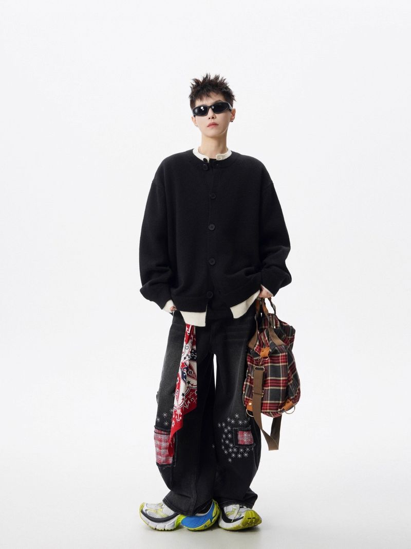 Two-Piece Cardigan Knitted Sweater Men's Jacket Outerwear Autumn Winter New British Business Trend_voghion.com