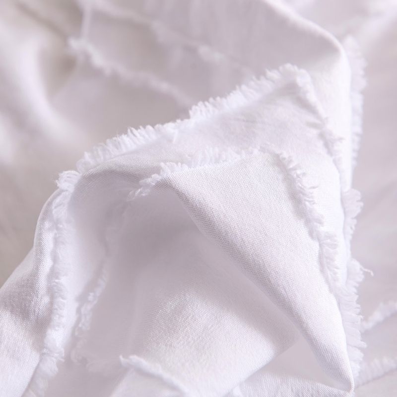 Set copripiumino di lusso in jacquard, 3 pezzi - Ricamo con motivo a onde e cubi. Biancheria da letto di alta qualità per case moderne._voghion.com
