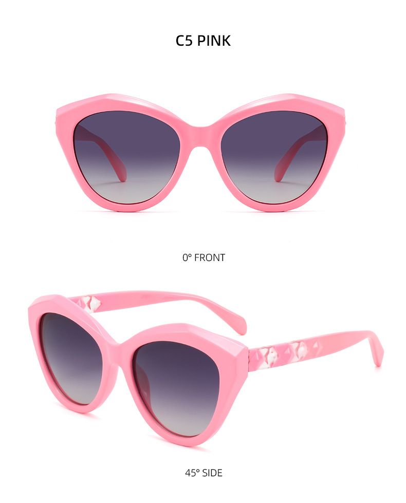 Polarisierte Cat-Eye-Sonnenbrille, diamantförmige Sonnenbrille für Damen mit High-End-Look und schmalem Gesicht, polarisierte Sonnenbrille T1260_voghion.com