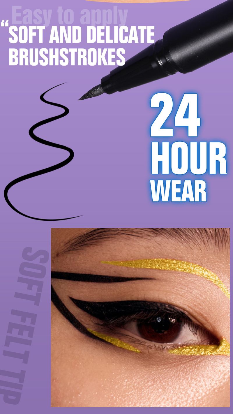 HANDAIYAN Ultra - Fine Metallic Liquid Eyeliner With Pearl Shimmer - Waterproof, Long - Lasting And Smudge - Proof_voghion.com