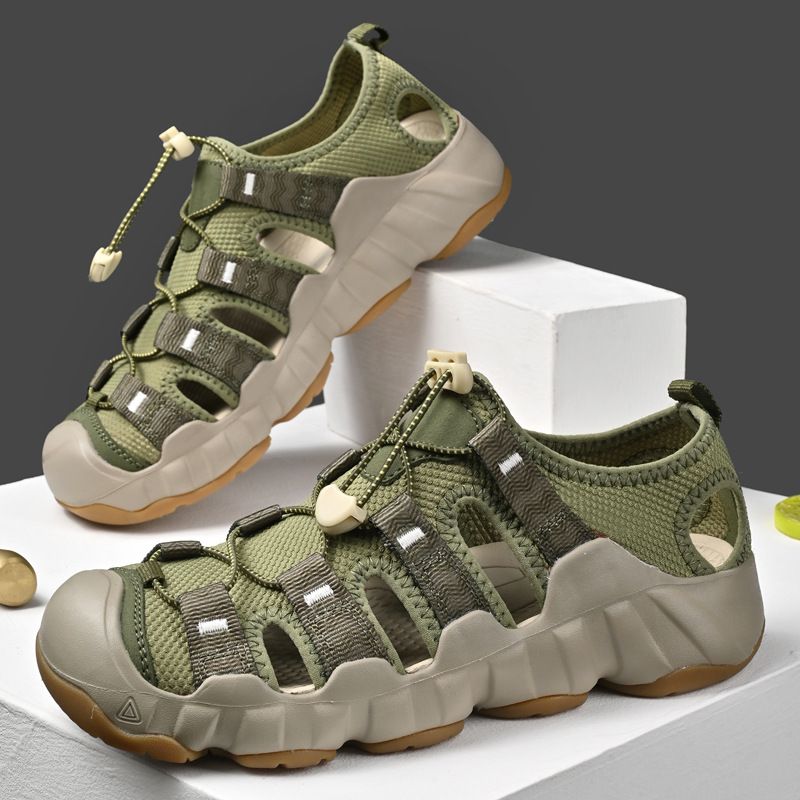 Heiße Verkaufsschuhe für Frühling und Sommer, neue atmungsaktive Baotou-Sport-Wandersandalen für Herren im Freien_voghion.com