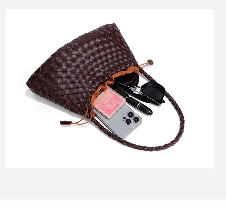 Designer-Schultertasche für Damen, modische gewebte Tasche, vielseitige Achseltasche, Retro-Handtasche für Mutter und Kind_voghion.com