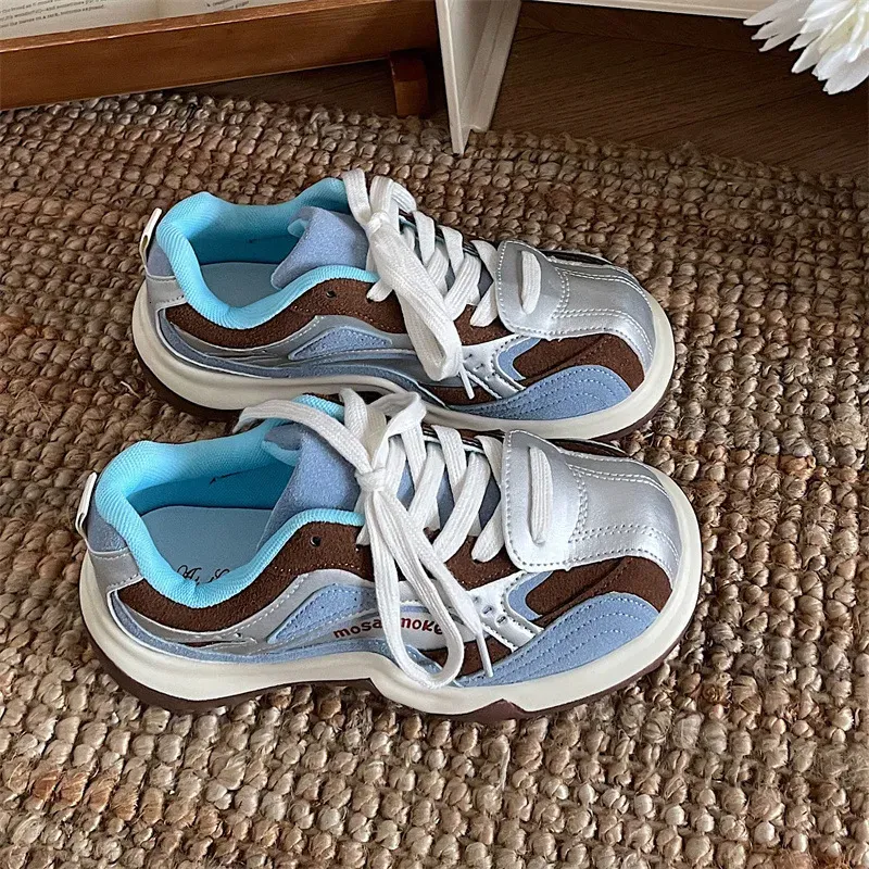 Paris Style Small Thick Soled Dad For Women New Spring Autumn Versatile Lightweight And Height Increasing Casual Shoes_voghion.com