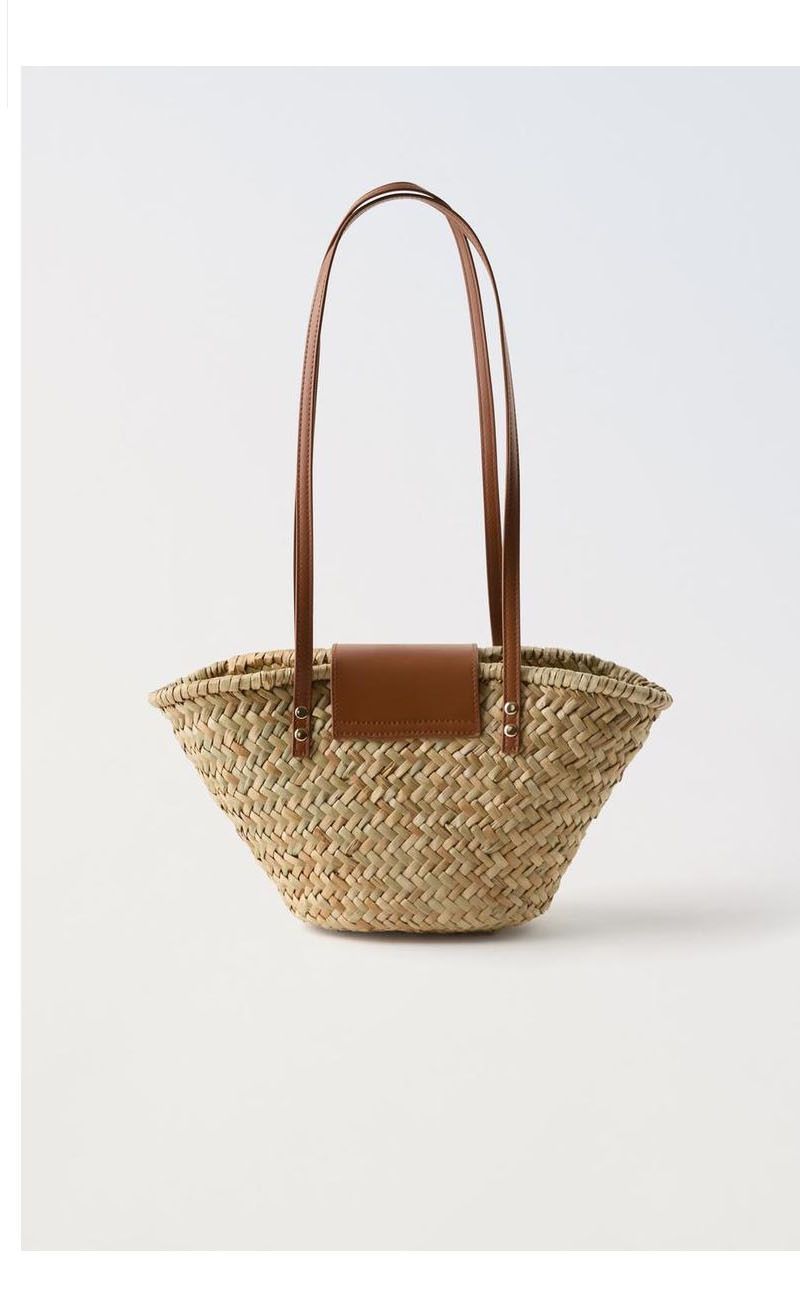 Borsa di paglia Borsa intrecciata Semplice borsa di paglia a tracolla singola Borsa in PU Borsa in erba naturale Borsa in rattan Borsa da spiaggia per le vacanze Borsa intrecciata Borsa da donna_voghion.com