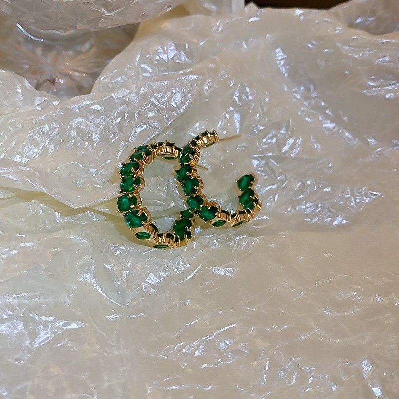 Orecchini a bottone in argento, orecchini a bottone con perle e farfalle verdi, piccoli orecchini freschi e di alta qualità, nuovi orecchini alla moda per donna_voghion.com