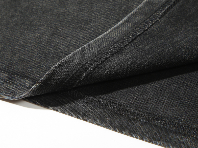 Abbigliamento maschile stile divertente teschio e ossa stampati, lavato per creare una vecchia maglietta a maniche lunghe_voghion.com