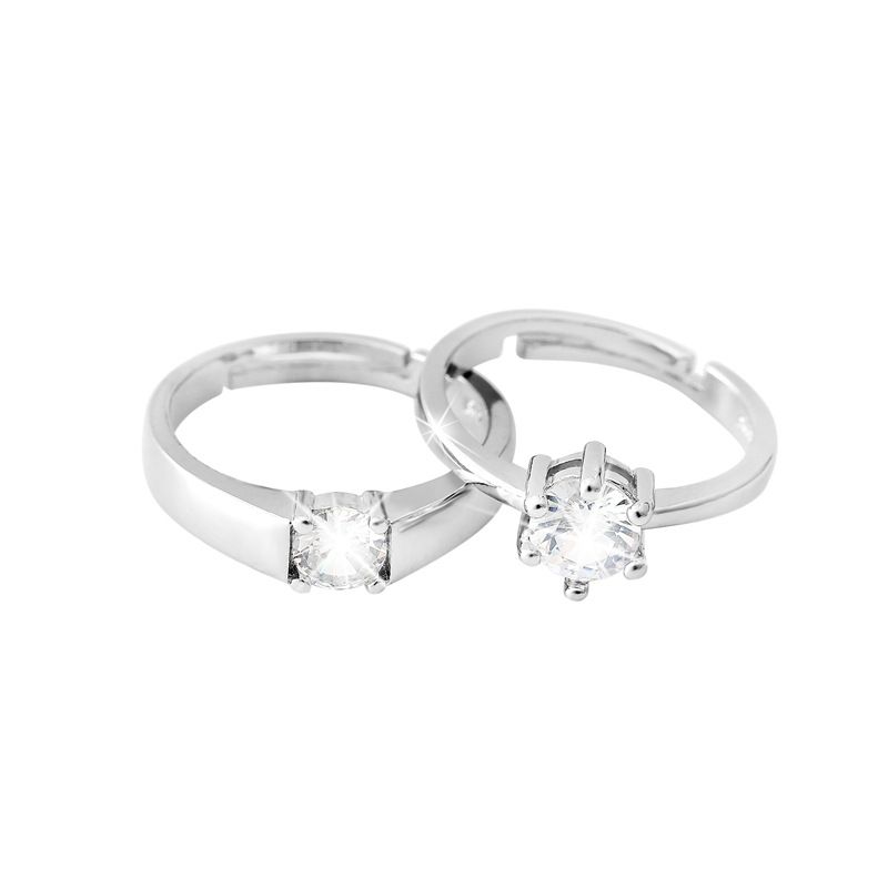 Paare, Simulierte Diamantringe, Verstellbarer Schmuck Für Männer Und Frauen, Austauschringe Für Hochzeitszeremonien_voghion.com