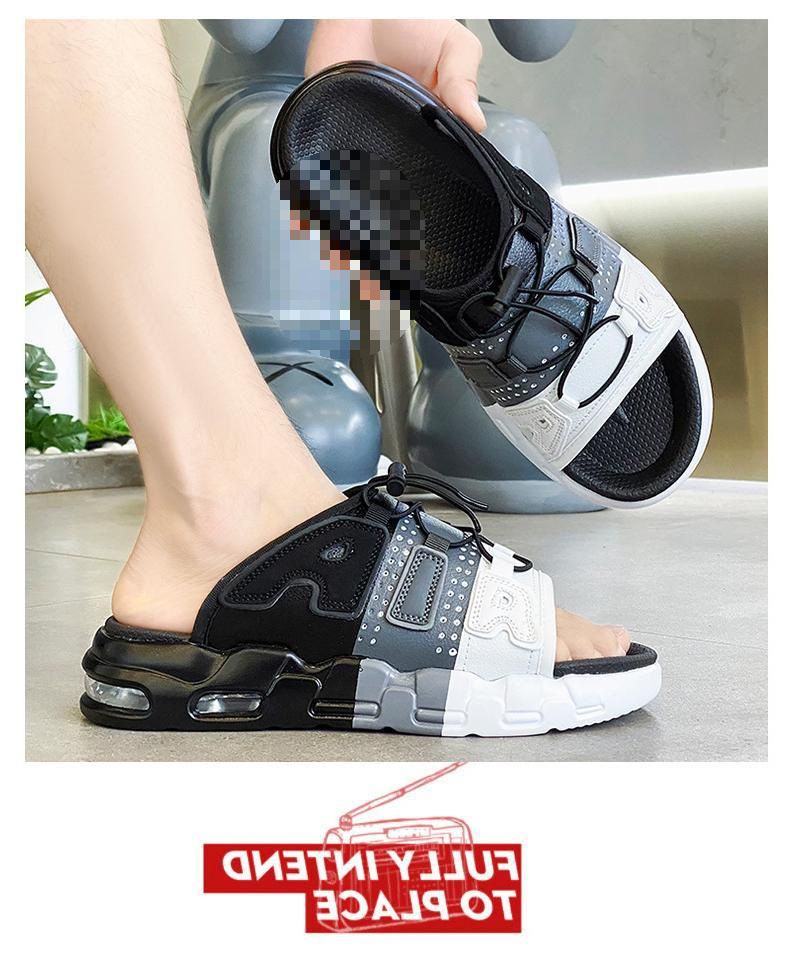 Slippers Men's Summer Trendy Brand Go Out Non-slip And Step On Shit Feeling Men's Sports Air Cushion Thick Bottom Increases_voghion.com