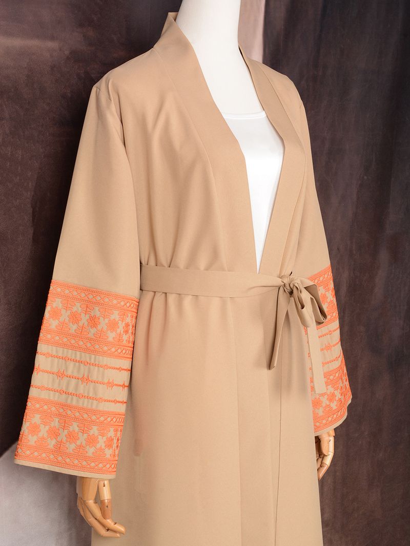 Sieviešu apģērbs Abaya Tuvo Austrumu musulmaņu modes elegants kardigans izšūta kleita sieviešu halāts_voghion.com