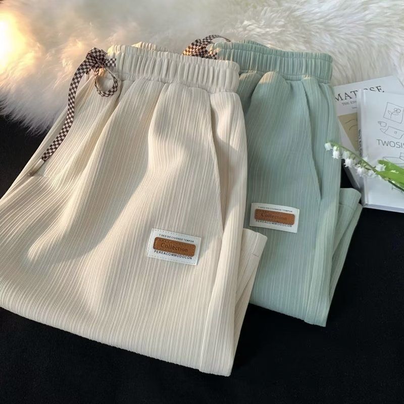 Men's Clothing New Style Ice Silk Casual Shorts Men's Summer Thin Loose 2024ins Drape Trend Embroidered Straight Shorts_voghion.com