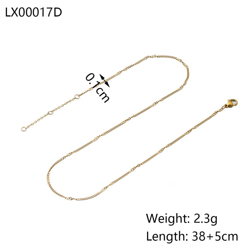 1 Piece 304 Stainless Steel Polished 38+5CM Jewelry Accessories Chain_voghion.com