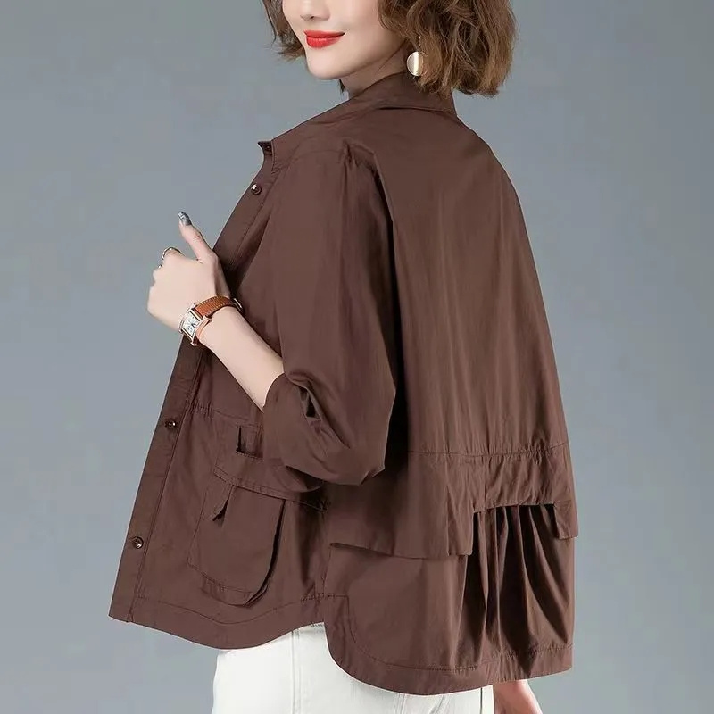 2023 Nuevas chaquetas de verano para mujer, rompevientos informal, abrigo básico fino para mujer, chaqueta ligera, prendas de vestir exteriores para mujer_voghion.com