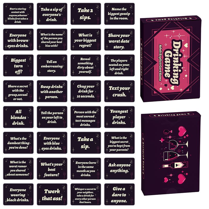 Puzzles & Games team dinner party group building board game cards English adult wine table game cards_voghion.com