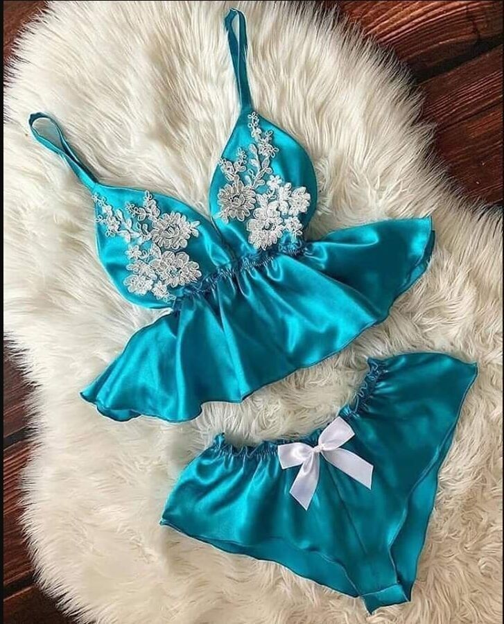 Pyjamas Damen Simulation Seide Hosenträger Schlafen Lose Bequeme Spitze Zweiteiliges Set Homewear Unterwäsche Pyjamas_voghion.com