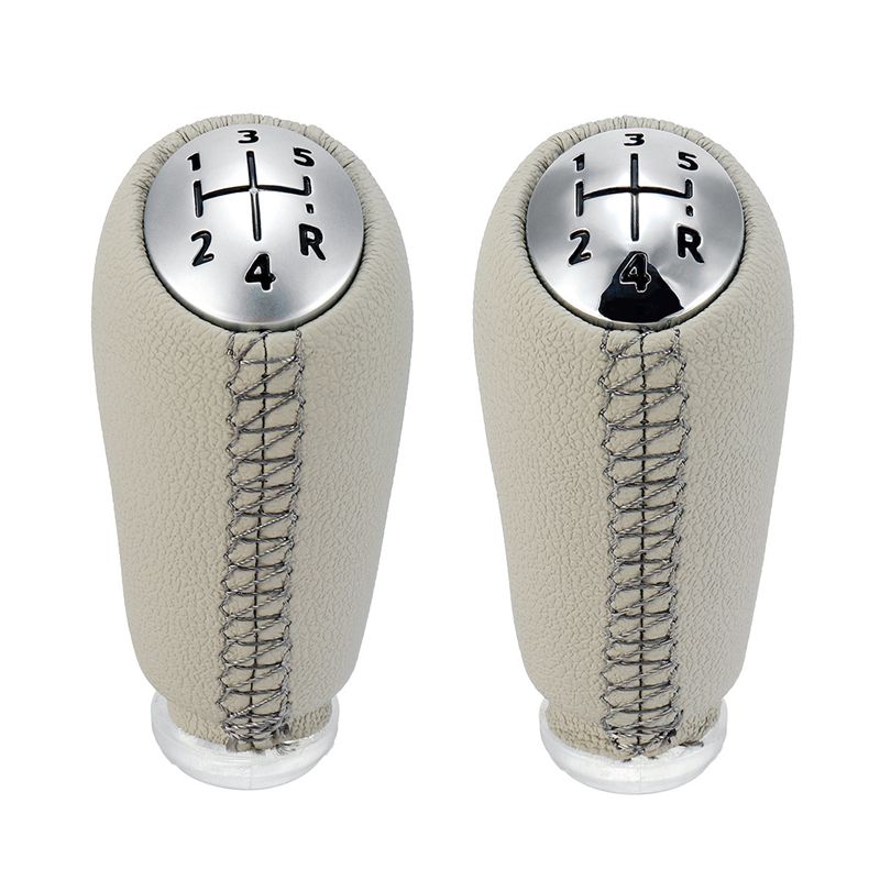 Beige verchromt matt MT Schaltknauf für Renault Megane Scenic II 2 Clio III 3 Schalthebel Stick Kopf Kugelschreiber Arm_voghion.com