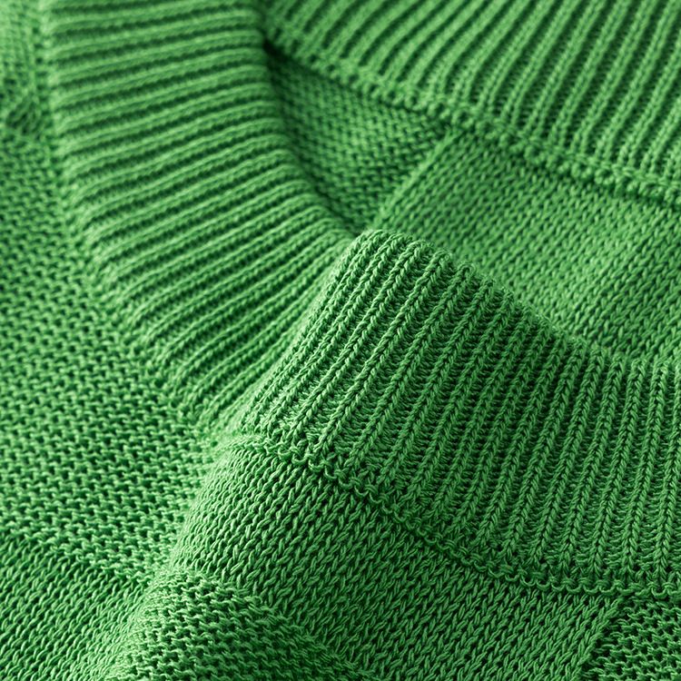 Maglione lavorato a maglia da uomo e da donna dalla vestibilità comoda (100% viscosa, scollo rotondo, manica lunga, orlo a coste, motivo a quadri classico, casual e comodo)_voghion.com