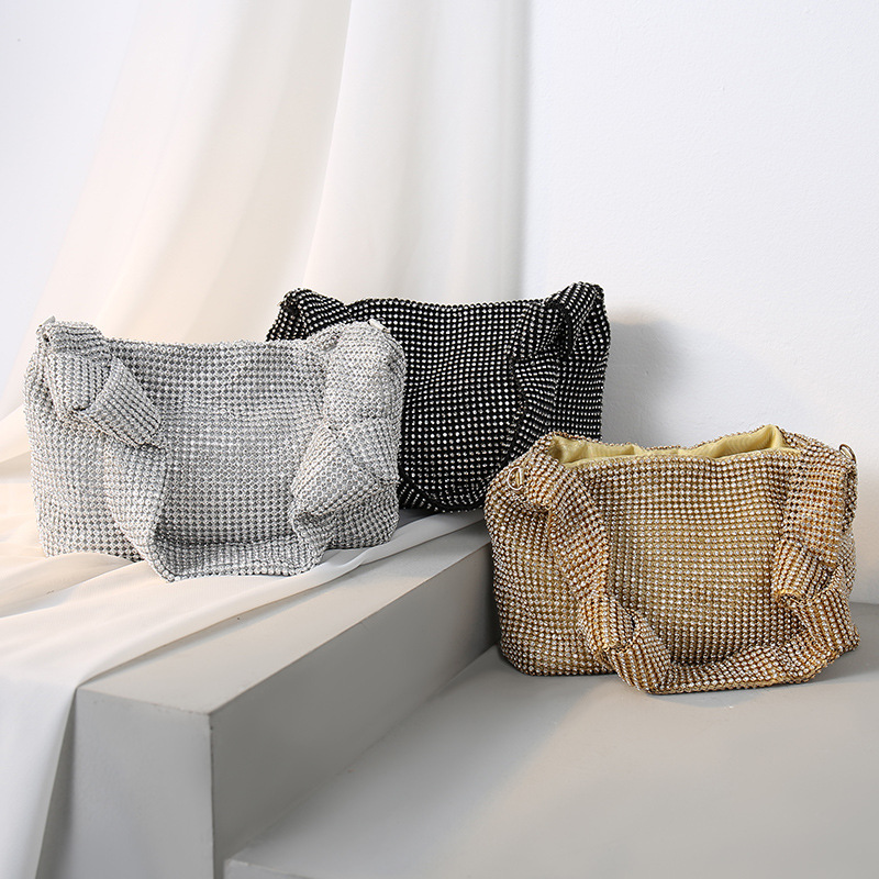 Bolso de mano con diamantes de imitación para mujer, bandolera con correa de cadena y diseño de hada, ideal como regalo_voghion.com