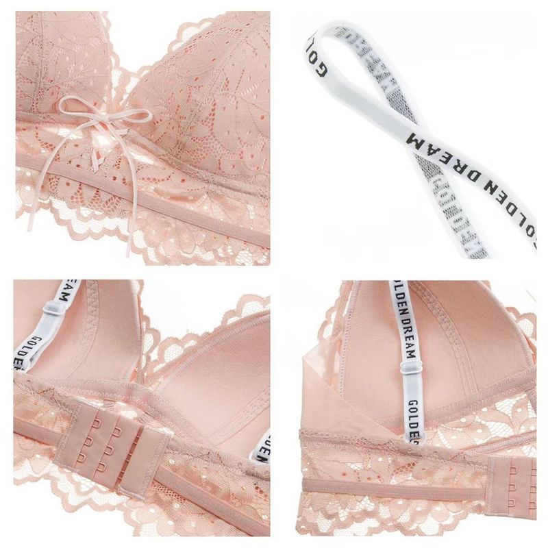 Women's Intimates Lace Bra Set Without Steel Ring Bra Thin Women's Underwear Set_voghion.com