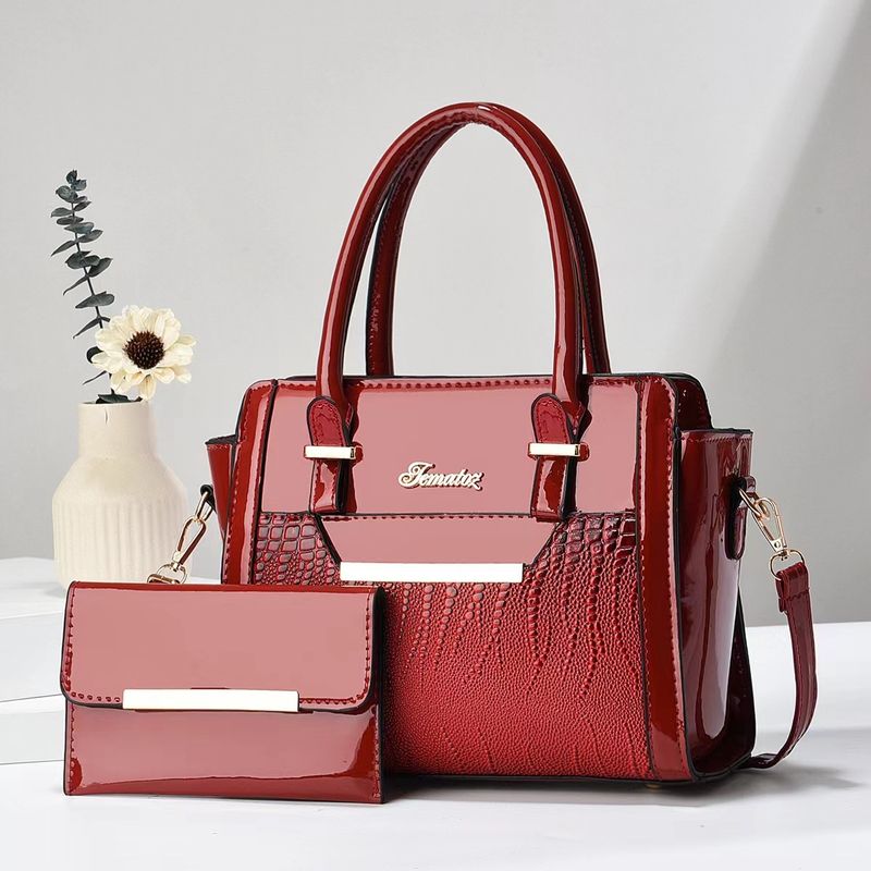 Bolso para madre e hijo (2024), de piel brillante, moderno, para mujer, bandolera de gran capacidad con un solo hombro._voghion.com