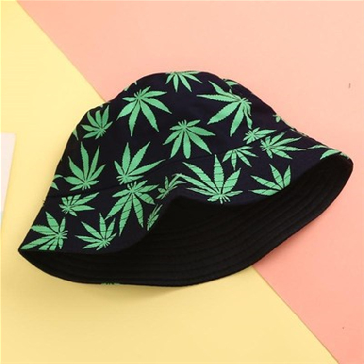 Frauen Eimer Hüte Männer Ahornblatt Drucken Kappe Panama Hut Sandstrand Sonnenhut Angeln Hut Fischer Kappe für Hip Hop Bob femme_voghion.com