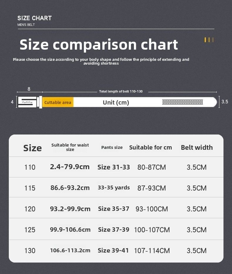 Men's Genuine Leather Youth Business Automatic Belt Two-layer Cowhide_voghion.com