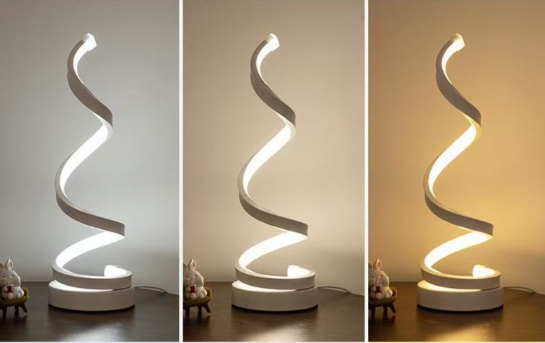 Small Whirlwind Spiral Decorative Atmosphere Table Lamp Modern LED Bar Creative Warm Romantic Bedside Night Light Gift_voghion.com