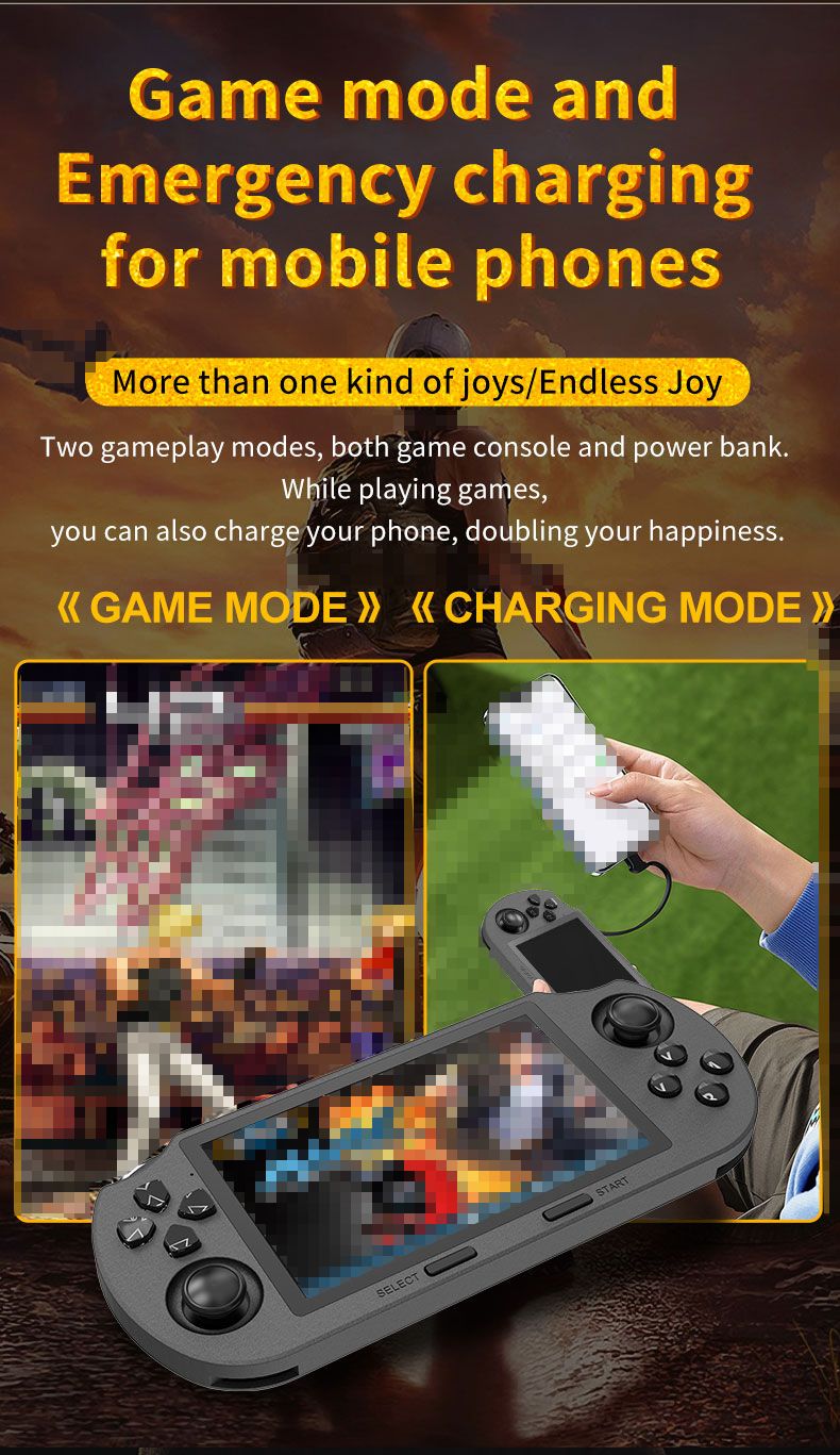 Drahtlose Handheld-Spielekonsole mit 4,5-Zoll-IPS-HD-Bildschirm, großer Akkukapazität und 1,2-G-Dual-Core-Prozessor_voghion.com