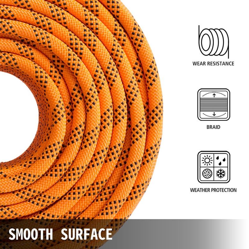 VEVOR 9/16 Inch Double Braid Polyester Rope 200 FT Nylon Pulling Rope 1100LBS High Force Polyester Load Sailing Rope(9/16In-200Ft)_voghion.com