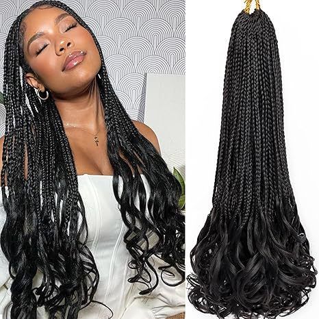 Treccia francese riccia - Treccia a tre ciocche, morbida e senza nodi, aspetto naturale_voghion.com