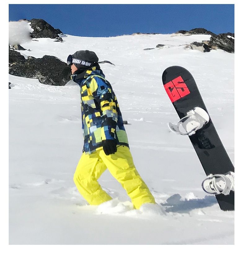 001 001 Herren Winddichte, wasserdichte, warme Winterjacke für Bergsteigen, Reisen, Snowboarden und Skifahren_voghion.com