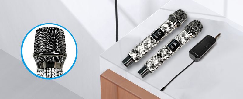 Drahtloses dynamisches Set für Party Speech Crystal Appearance Universelles drahtloses Mikrofon_voghion.com