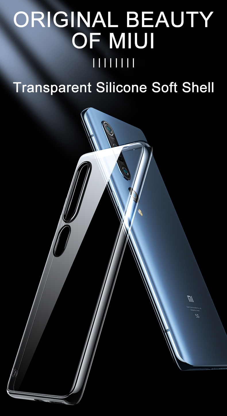 Custodia trasparente di lusso in silicone per Xiaomi Mi 11 10 Ultra 9 Pro A2 A3 Lite Custodia trasparente morbida a copertura totale per Poco F2 F3 M3_voghion.com