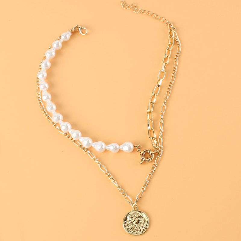 Collana con ciondolo a forma di testa umana in lega di moda, collana femminile con personalità e tendenza_voghion.com