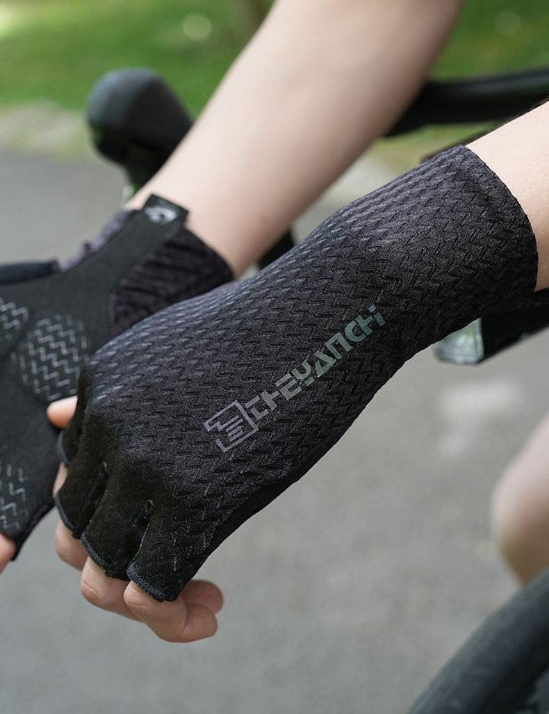 Riding Gloves For Summer Road Semi Finger Mountain Biking, Men's And Women's Cycling, Sun Protection, Shock Absorption,_voghion.com