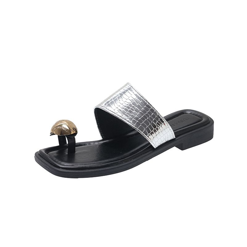 Sandale și papuci pentru femei în aer liber, nou set de naveta de vară 2025 pentru plajă, pantofi cu vârf pătrat versatili_voghion.com