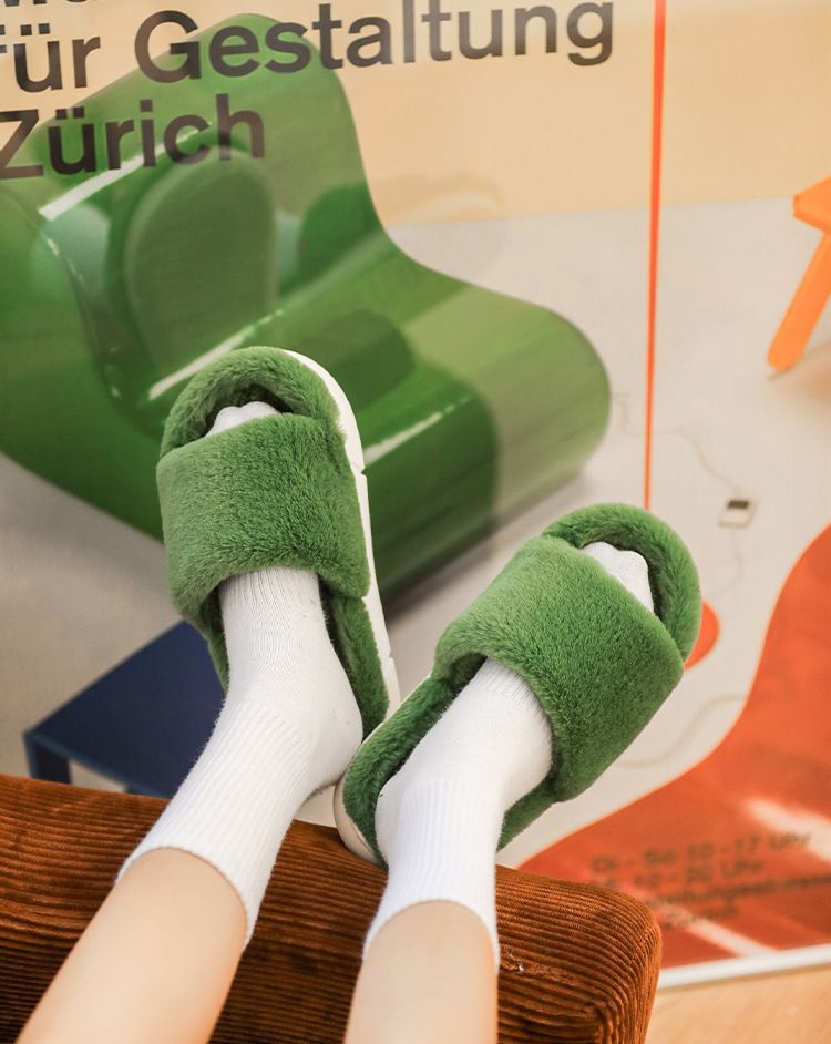 Plush Slippers For Women & Men - Anti-Slip EVA Sole Indoor/Outdoor Fuzzy House Shoes With Memory Foam Insole (Multiple Colors)_voghion.com