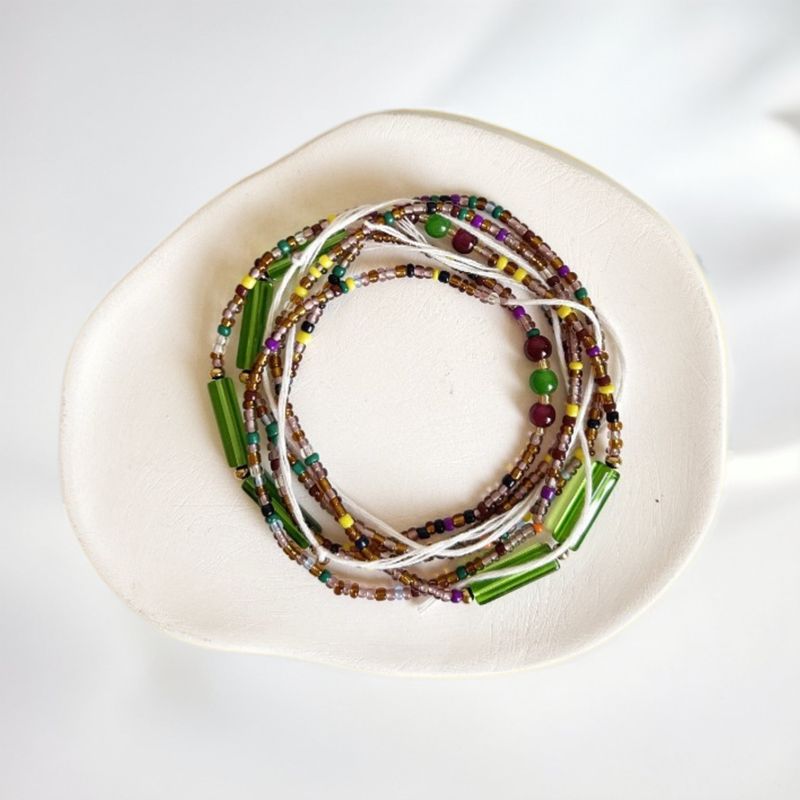 Personalized Multi-layer Colorful Beach Summer Exaggerated Bohemian Glass Bead Waist Chain_voghion.com