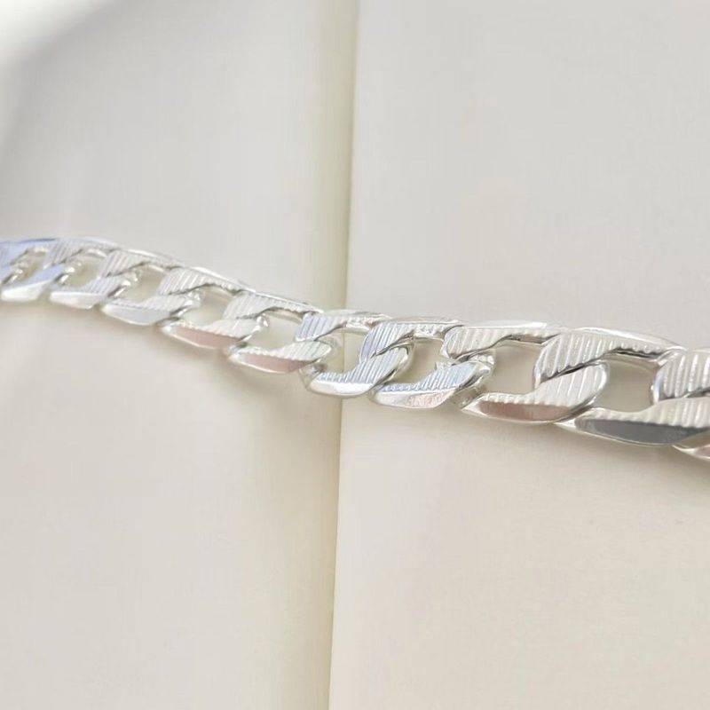 Trendiges Herren-Armband im Hip-Hop-Stil: Exquisites, schlichtes und vielseitiges handgefertigtes Armband mit kubanischer Kette_voghion.com