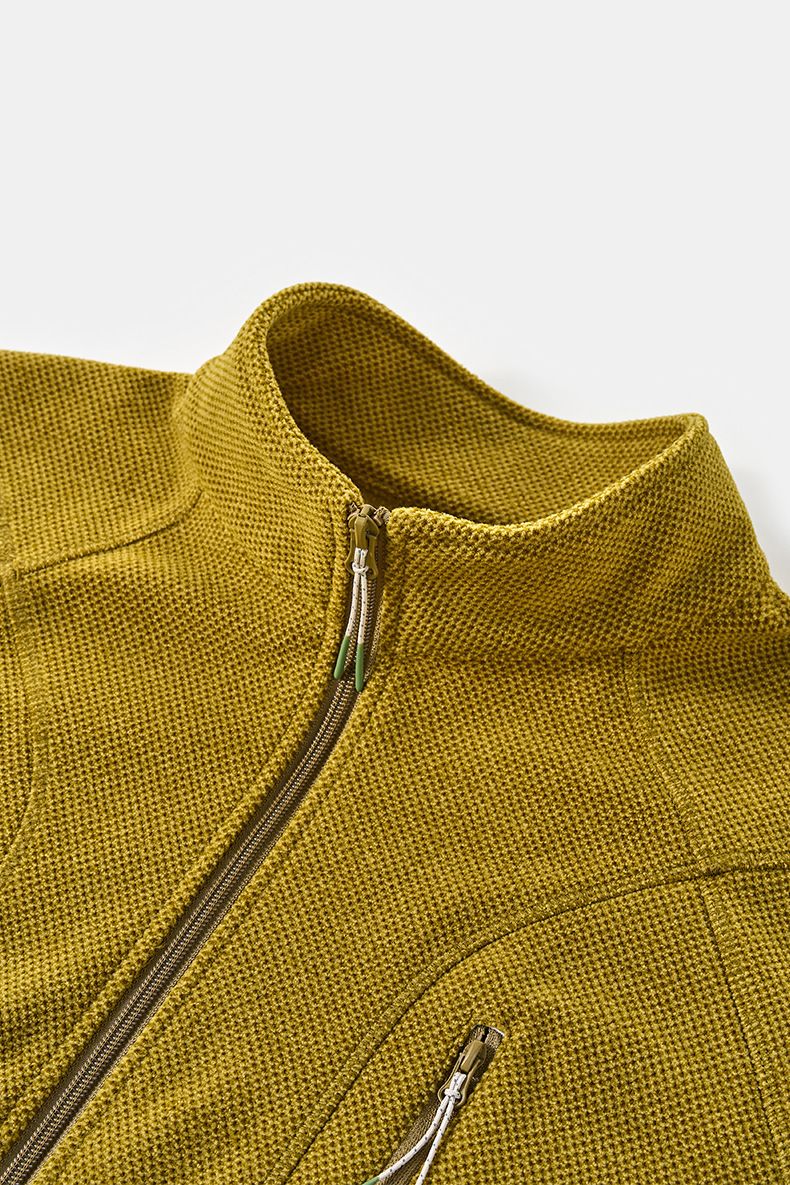 Suéter de invierno 2025 para hombre, chaqueta deportiva de forro polar para exteriores, con cuello alto, cremallera y calefacción de nido de abeja._voghion.com