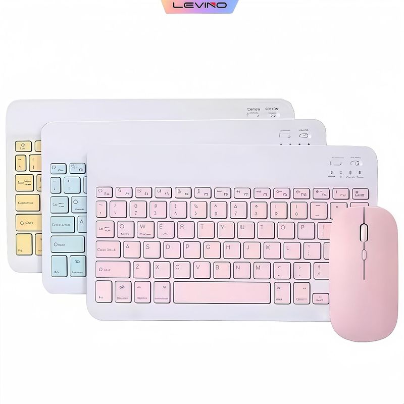 Evrensel Kablosuz Şarj Edilebilir Dokunmatik Klavye, Android Windows iOS Tablet için Kare Tuş Takımı Bluetooth Klavye Dokunmatik Yüzey_voghion.com