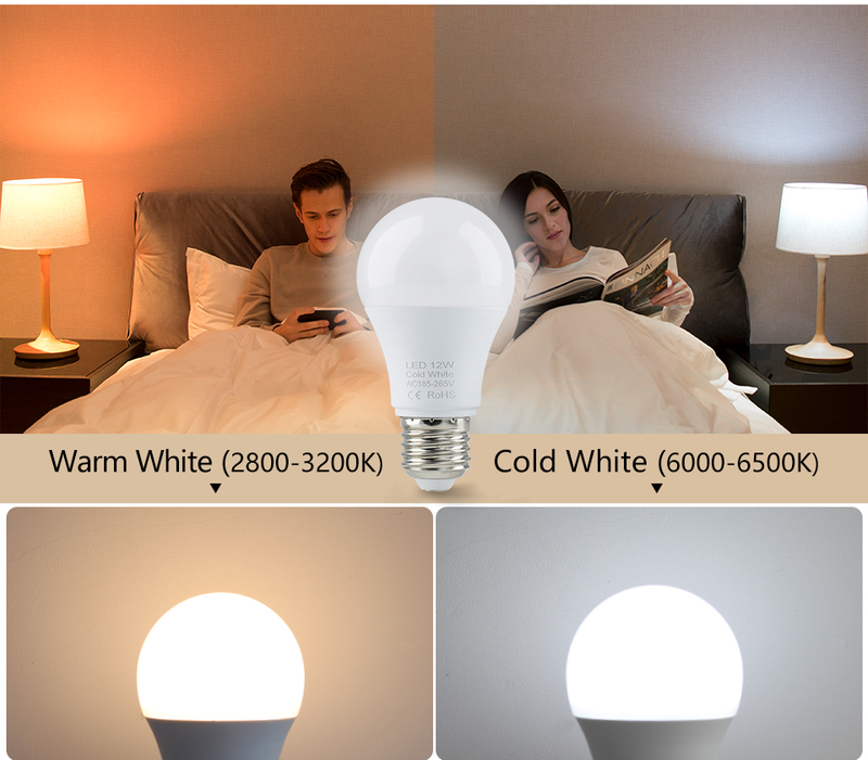 6 pièces LED ampoule lampes E27 AC220V 240V puissance réelle lampe à LED 18W 15W 12W 9W 6W 3W Lampada LED projecteur lampe de Table lumière LED_voghion.com