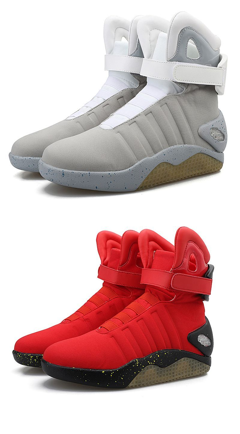 2022-es klasszikus csúcskategóriás Shoe King USB töltésű világító alkalmi könnyű cipők Vissza a jövőbe MAG férfi csizma_voghion.com